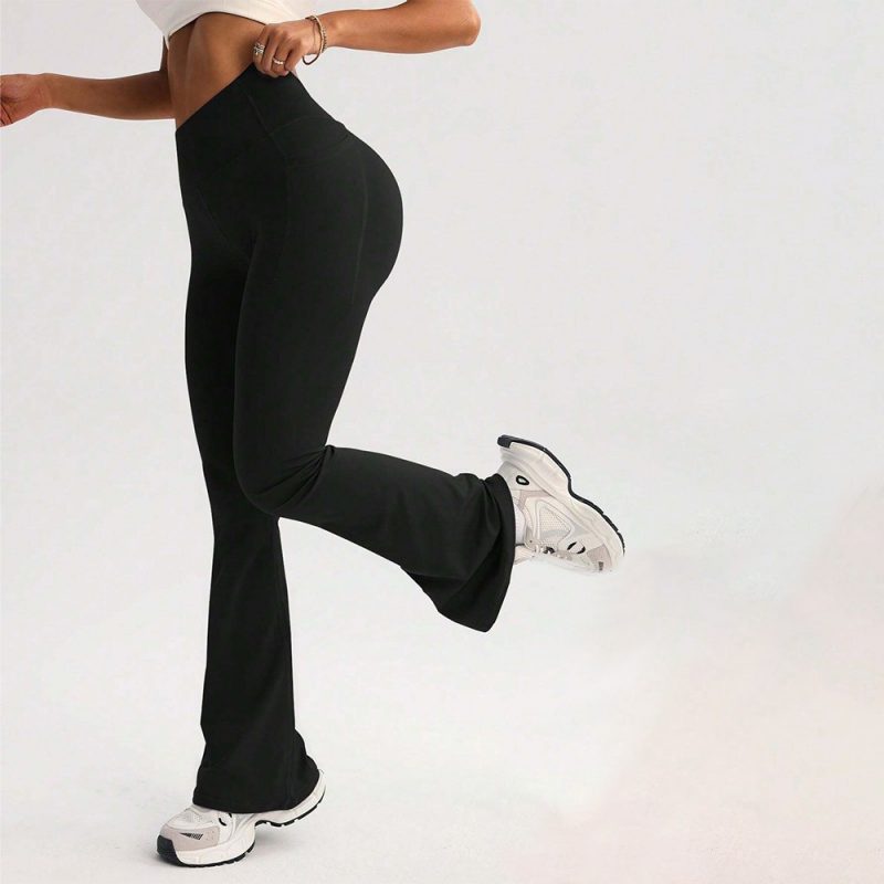 Colanți sport damă talie înaltă Negru – FITINT 007 2025 5