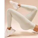 Colanți sport damă push-up talie înaltă Alb – FITINT 003 2025 7