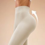 Colanți sport damă push-up talie înaltă Alb – FITINT 003 2025 5