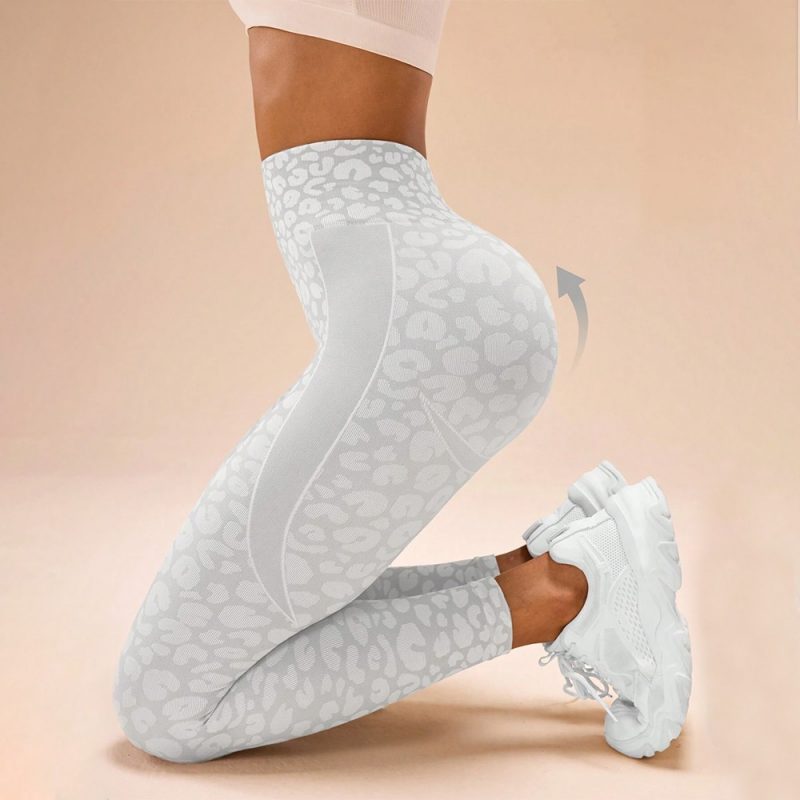 Colanți sport damă push-up talie înaltă Gri – FITINT 002 2025 2