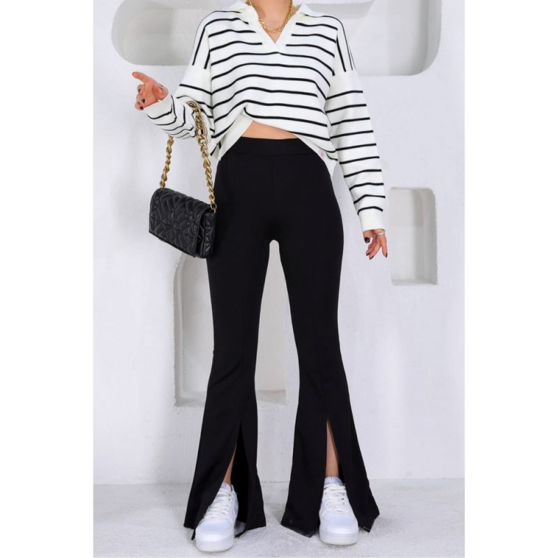 Pantaloni dama evazati cu crapatura in partea de jos 036 2025 7