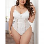 Body din dantela Marimi Mari FITINT Alb 371 2025 14