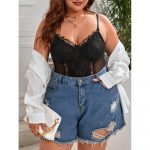 Body din dantela Marimi Mari FITINT Negru 371 2025 6