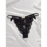 Chiloti dantela tanga dama FITINT Negru 138 2025 11
