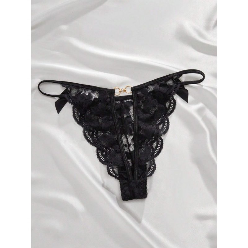 Chiloti dantela tanga dama FITINT Negru 138 2025 3