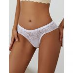 Chiloti tanga sexy din dantela FITINT Alb 243 2025 12