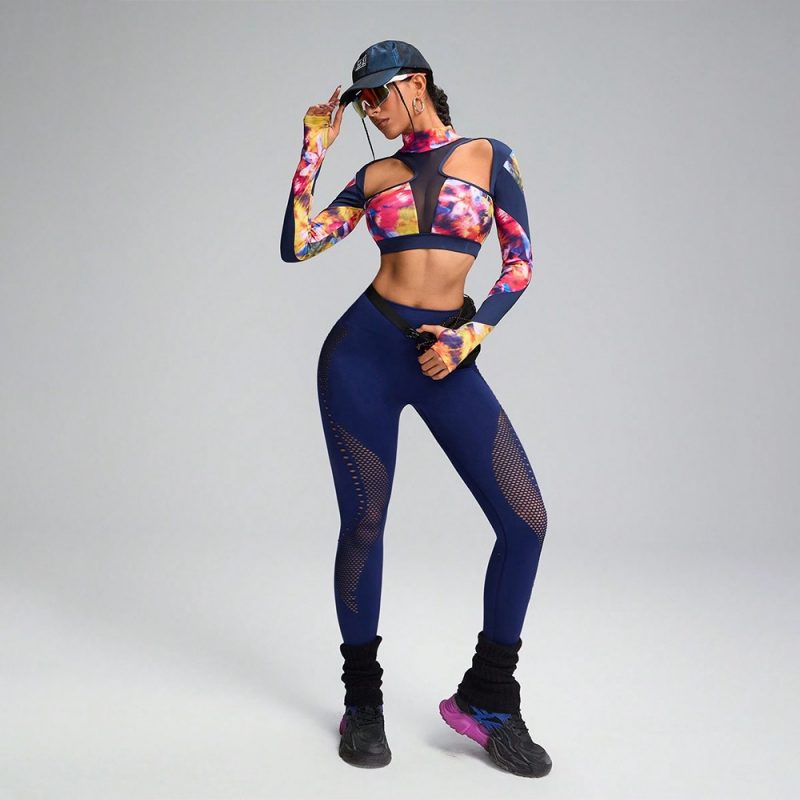 Colanți sport damă Albastru – FITINT 013 2025 1