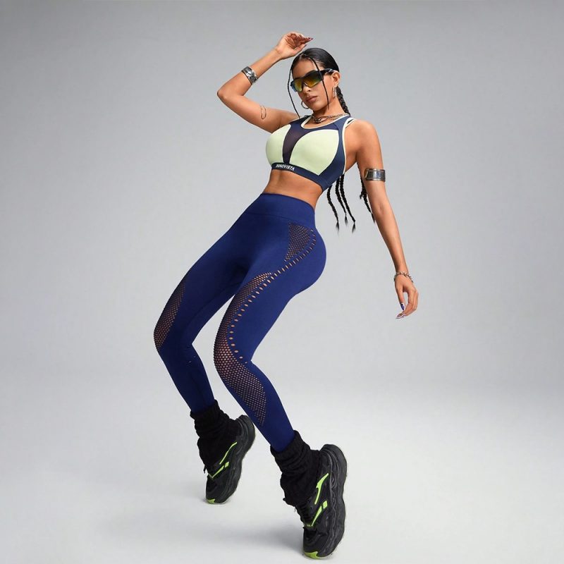 Colanți sport damă Albastru – FITINT 013 2025 5