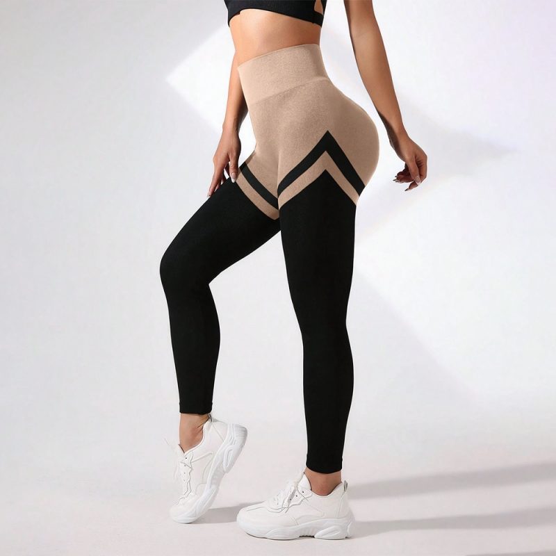 Colanți sport damă push-up talie înaltă Negru – FITINT 135 2025 4