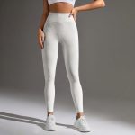 Colanți sport damă push-up talie înaltă Alb – FITINT 008 2025 8