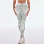 Colanți sport damă push-up talie înaltă Gri – FITINT 244 2025 13