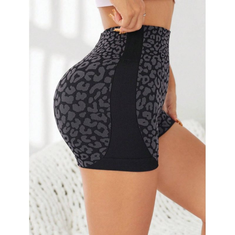 Colanți scurți sport damă talie înaltă Negru – FITINT 110 2025 4
