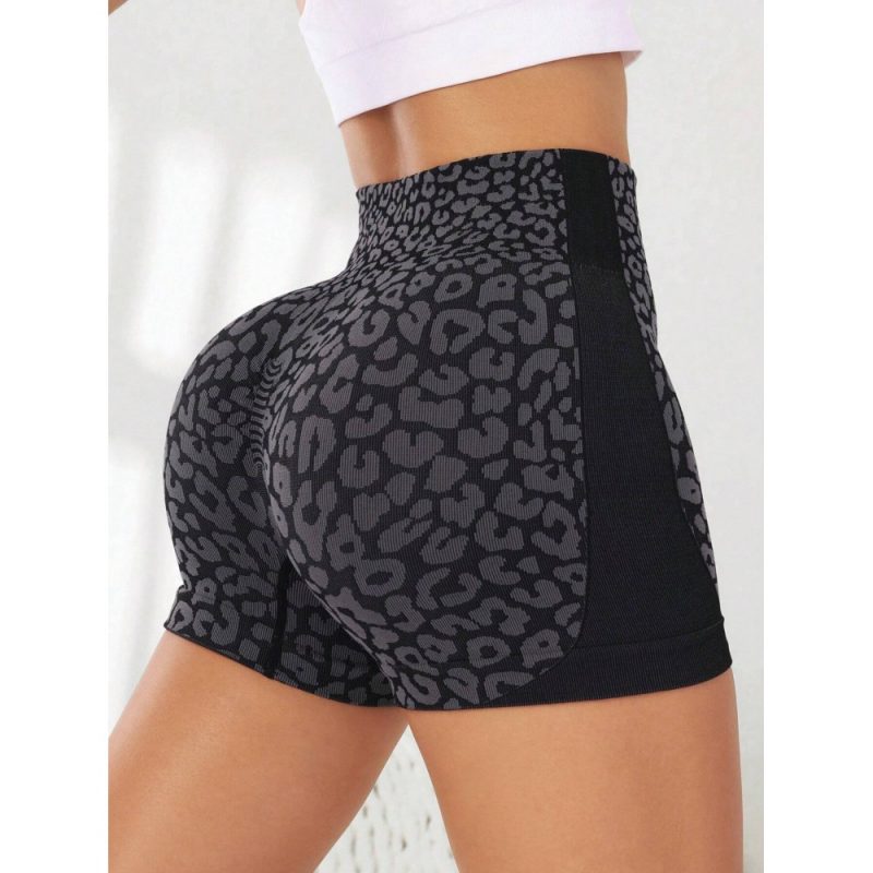 Colanți scurți sport damă talie înaltă Negru – FITINT 110 2025 5