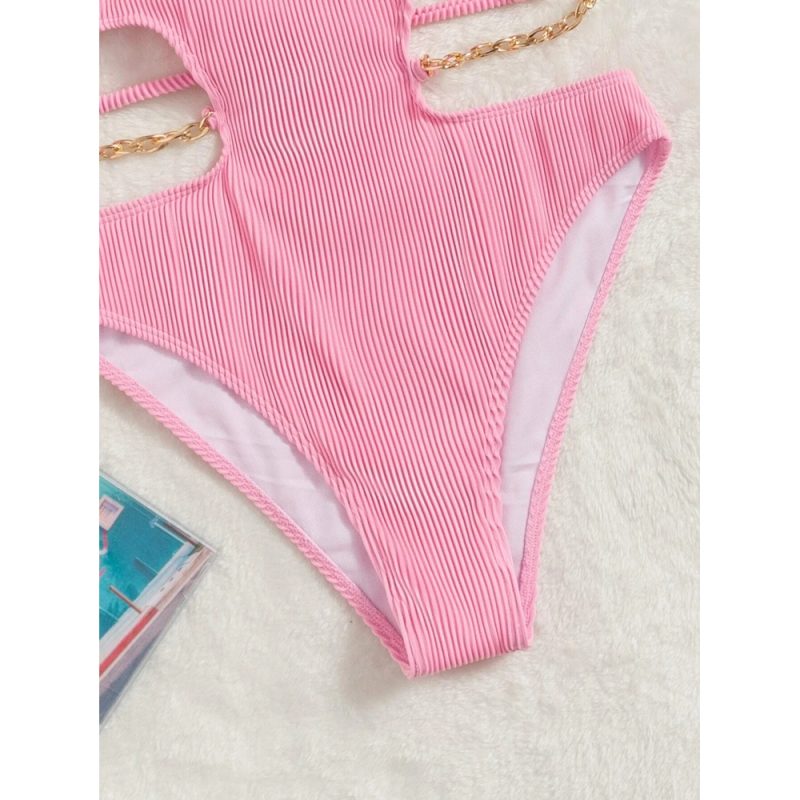 Costum de baie damă push-up întreg Roz – FITINT 064 2025 2