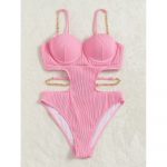 Costum de baie damă push-up întreg Roz – FITINT 064 2025 12