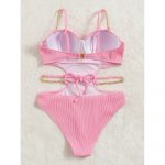 Costum de baie damă push-up întreg Roz – FITINT 064 2025 14