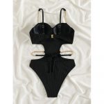 Costum de baie damă push-up întreg Negru – FITINT 064 2025 17
