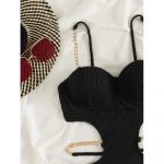 Costum de baie damă push-up întreg Negru – FITINT 064 2025 9
