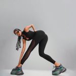 Salopetă fitness damă push-up Negru – FITINT 200 2025 12