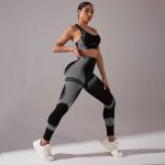 Compleu set sport damă push-up talie înaltă Negru – FITINT 242 2025 14