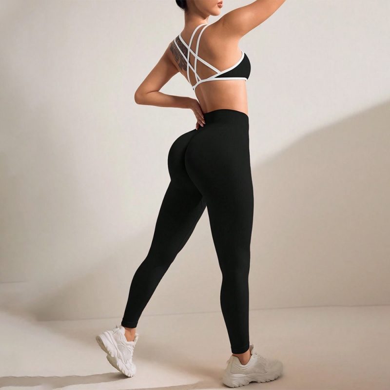 Compleu set sport damă push-up Negru – FITINT 023 2025 2