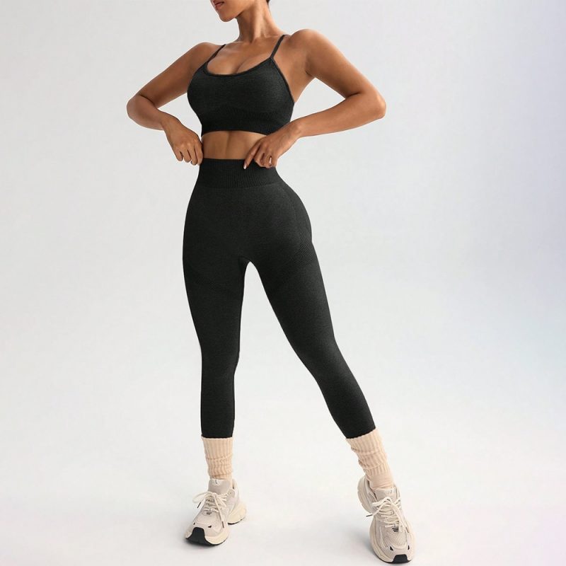 Compleu set sport damă push-up Negru – FITINT 315 2025 8