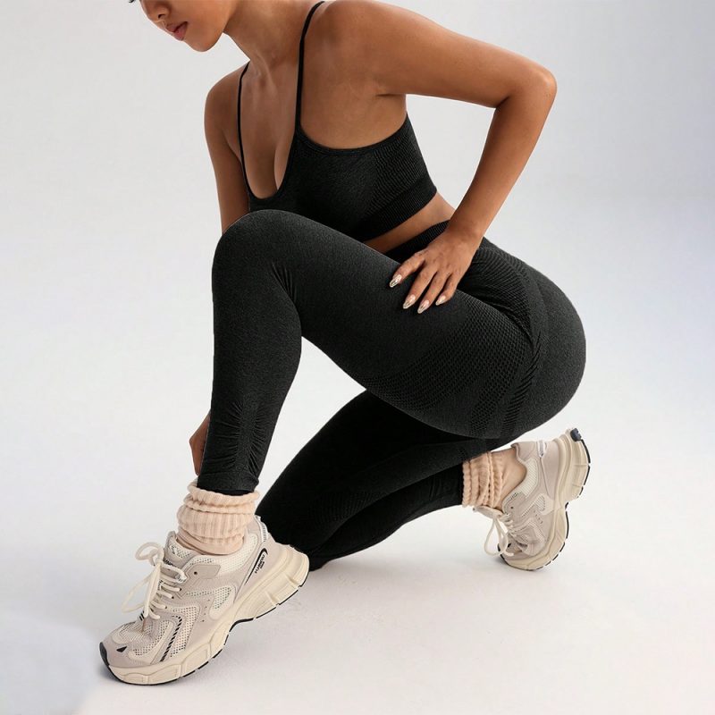 Compleu set sport damă push-up Negru – FITINT 315 2025 4