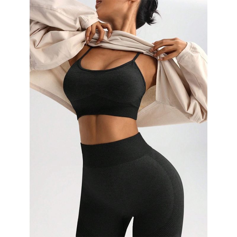 Compleu set sport damă push-up Negru – FITINT 315 2025 1