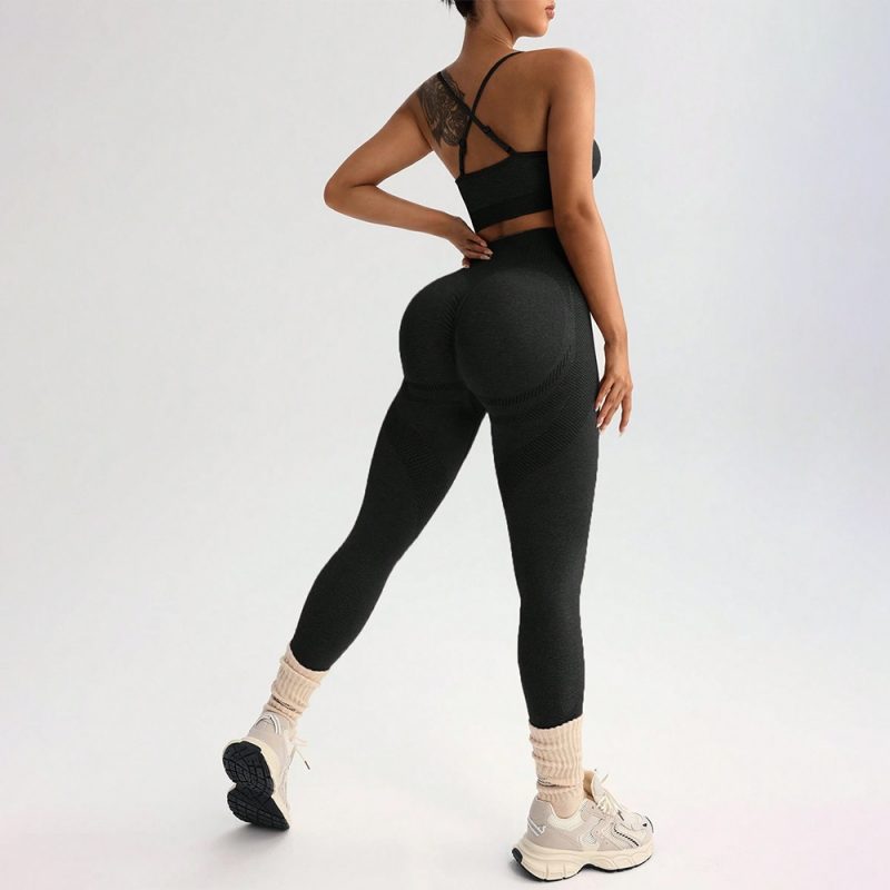 Compleu set sport damă push-up Negru – FITINT 315 2025 6