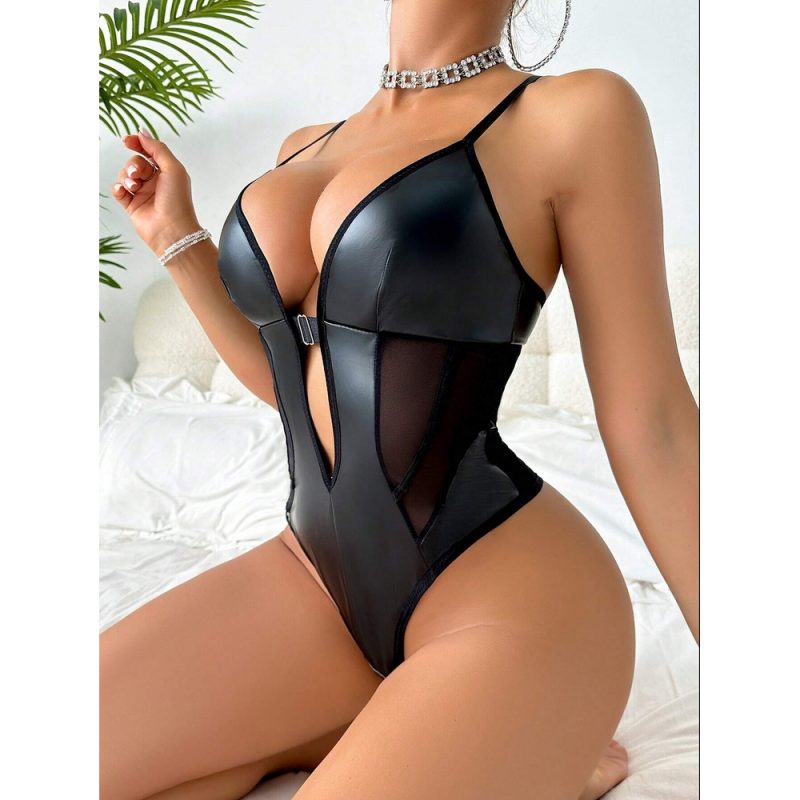 Body din piele eco dama FITINT Negru 188 2025 2