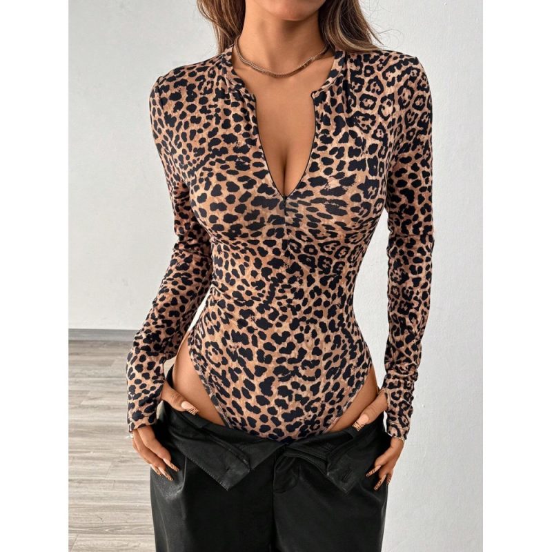 Body maneca lunga imprimeu leopard dama FITINT 435 2025 5