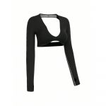 Bustieră sport damă material elastic Negru – FITINT 178 2025 19