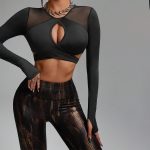 Bustieră sport damă material elastic Negru – FITINT 402 2025 16