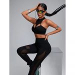 Bustieră sport damă push-up Negru – FITINT 182 2025 18