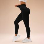 Colanți sport damă push-up talie înaltă Negru – FITINT 126 2025 5