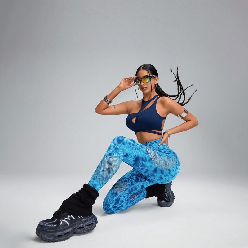 Colanți sport damă Albastru – FITINT 170 2025 4