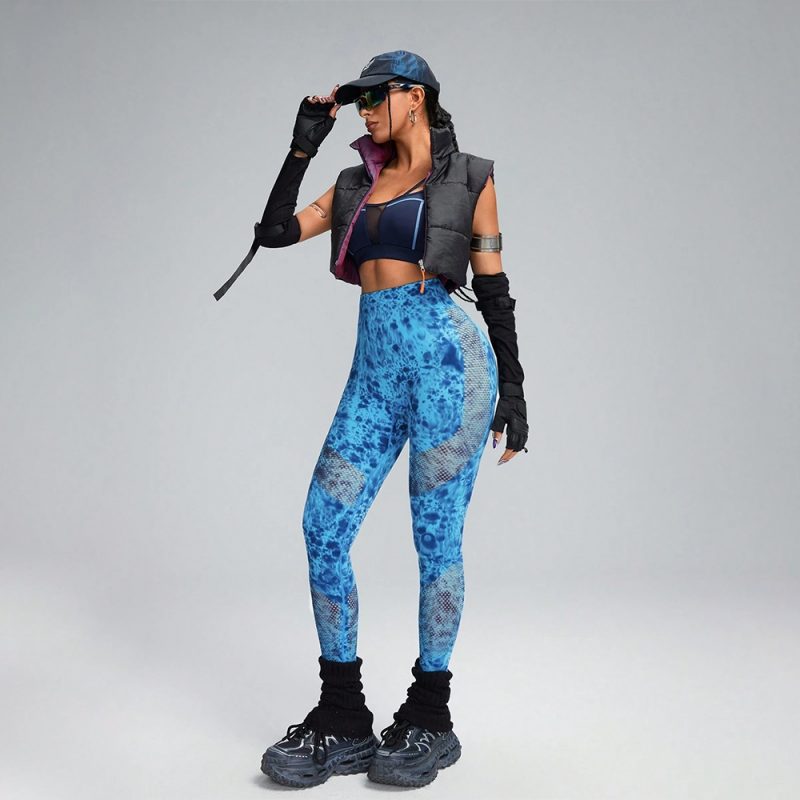Colanți sport damă Albastru – FITINT 170 2025 5