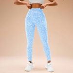 Colanți sport damă push-up talie înaltă Albastru – FITINT 007 2025 7