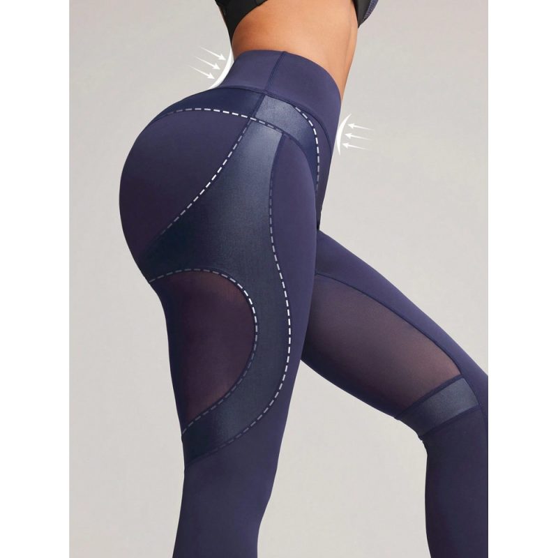 Colanti fitness sala cu talie inalta Albastru FITINT 277 2025 3
