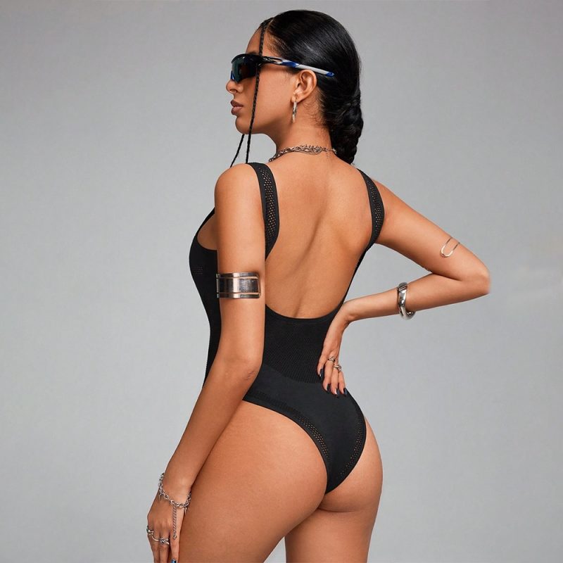 Salopetă fitness damă Negru – FITINT 508 2025 1