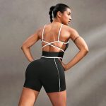 Salopetă fitness damă Negru – FITINT 206 2025 13