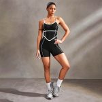 Salopetă fitness damă Negru – FITINT 206 2025 15