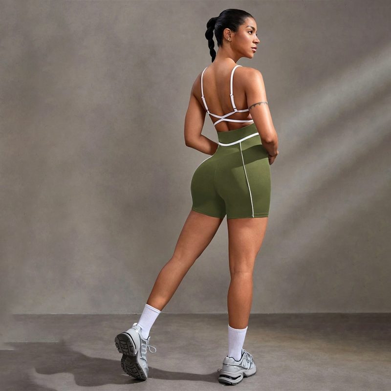 Salopetă fitness damă Verde – FITINT 206 2025 2