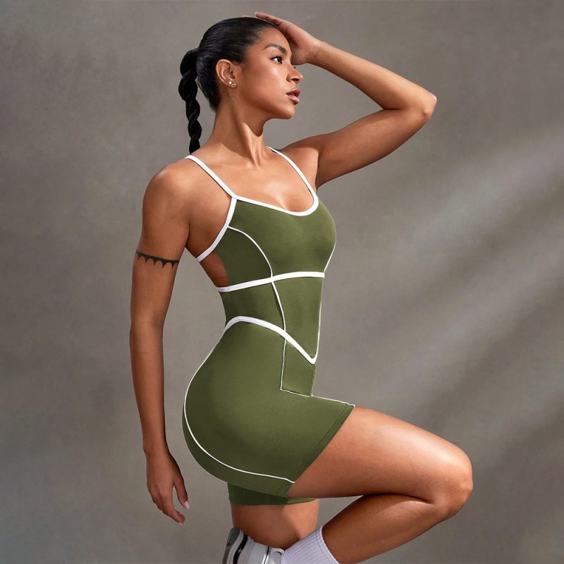 Salopetă fitness damă Verde – FITINT 206 2025 1