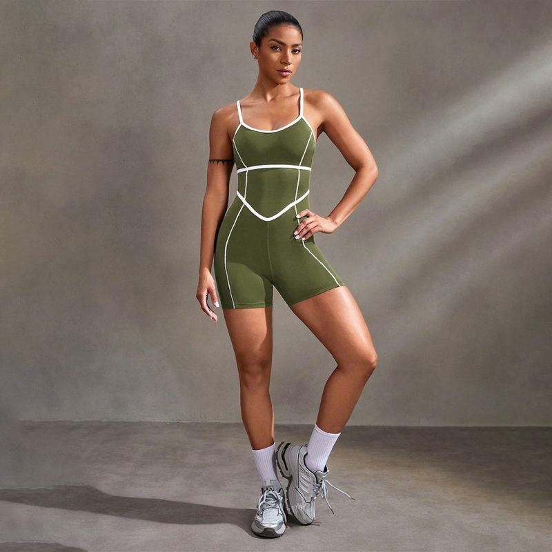 Salopetă fitness damă Verde – FITINT 206 2025 5