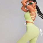 Compleu set sport damă talie înaltă Verde – FITINT 507 2025 13