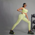 Compleu set sport damă talie înaltă Verde – FITINT 507 2025 17