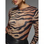 Body maneca lunga imprimeu zebra dama FITINT 311 2025 14