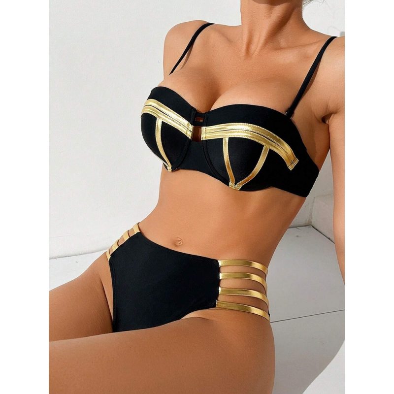 Costum de baie 2 piese damă Negru – FITINT 080 2025 5