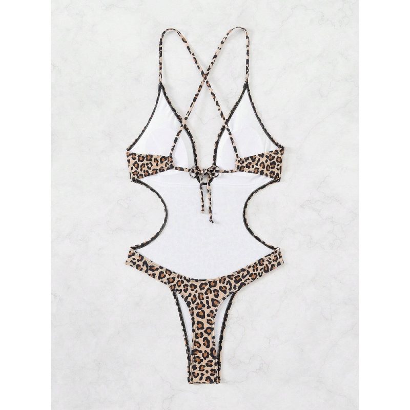 Costum de baie întreg damă imprimeu Animal Print Colorat – FITINT 010 2025 6